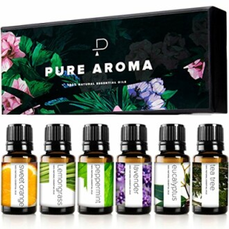 PURE AROMA Essential Oils Kit - Top 6 Aromatherapy Oils Gift Set