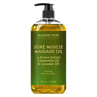 MAJESTIC PURE Arnica Sore Muscle Massage Oil Review - Natural Therapy Oil for Relaxing Massages